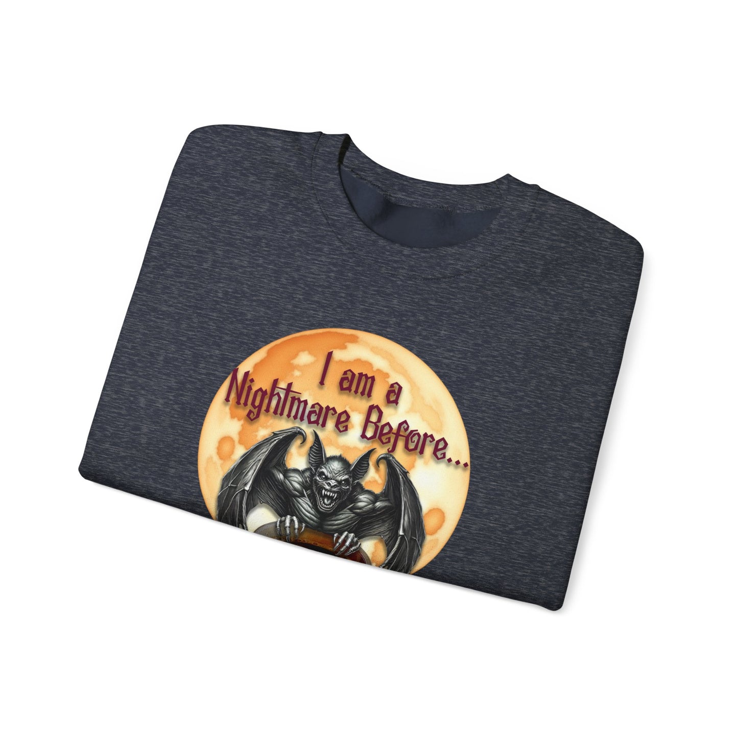 Sweatshirt - Halloween - Nightmare Before Coffee (1a) - Front Only