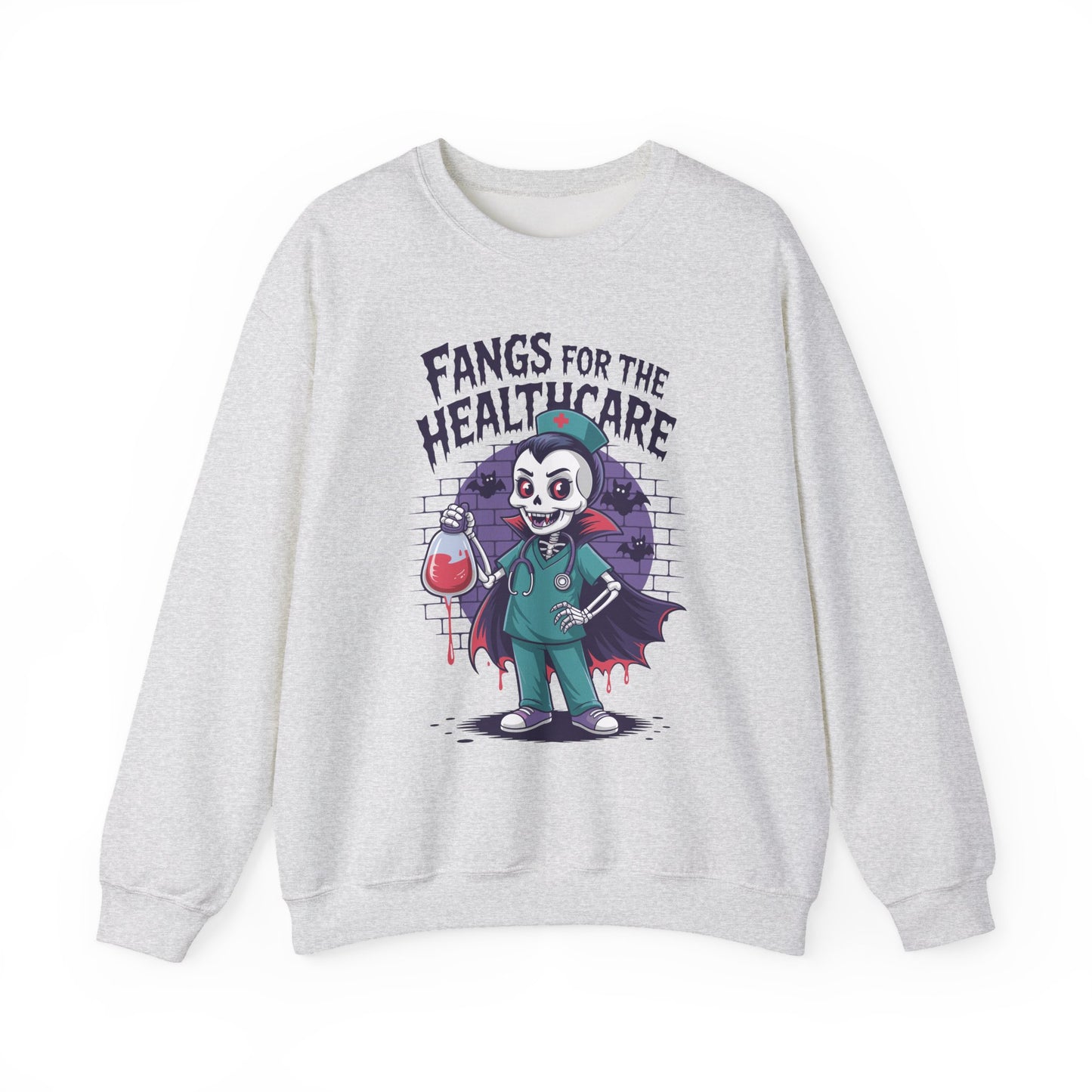 Sweatshirt - Medical / Halloween - Fangs for the Healthcare (01a)