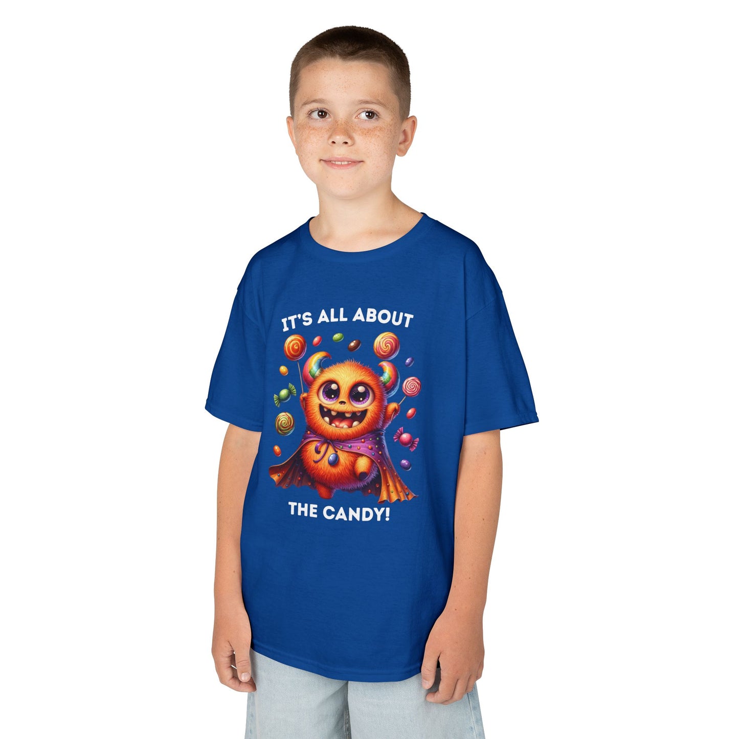 Child Tee - Halloween / Monster - It's all about the Candy! (01a)