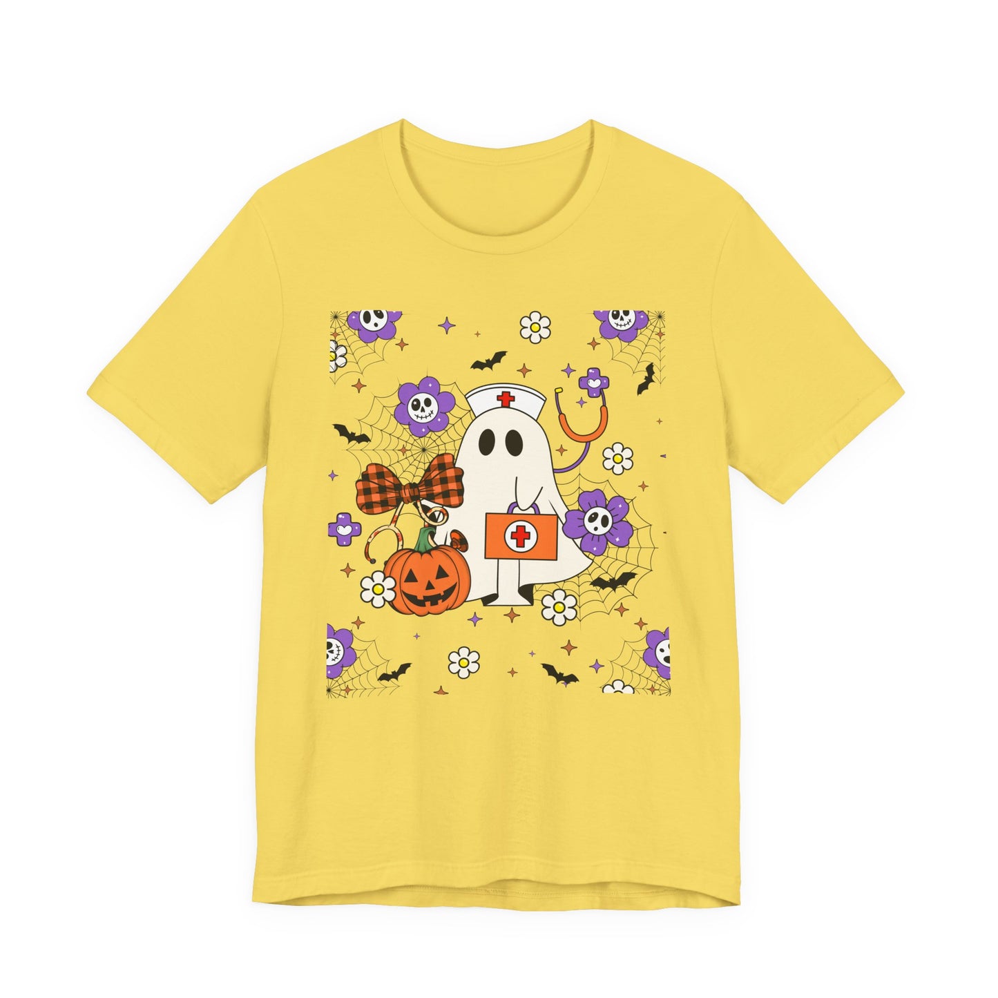 T-Shirt - Medical / Halloween Ghost with Medical Stuff (01a)