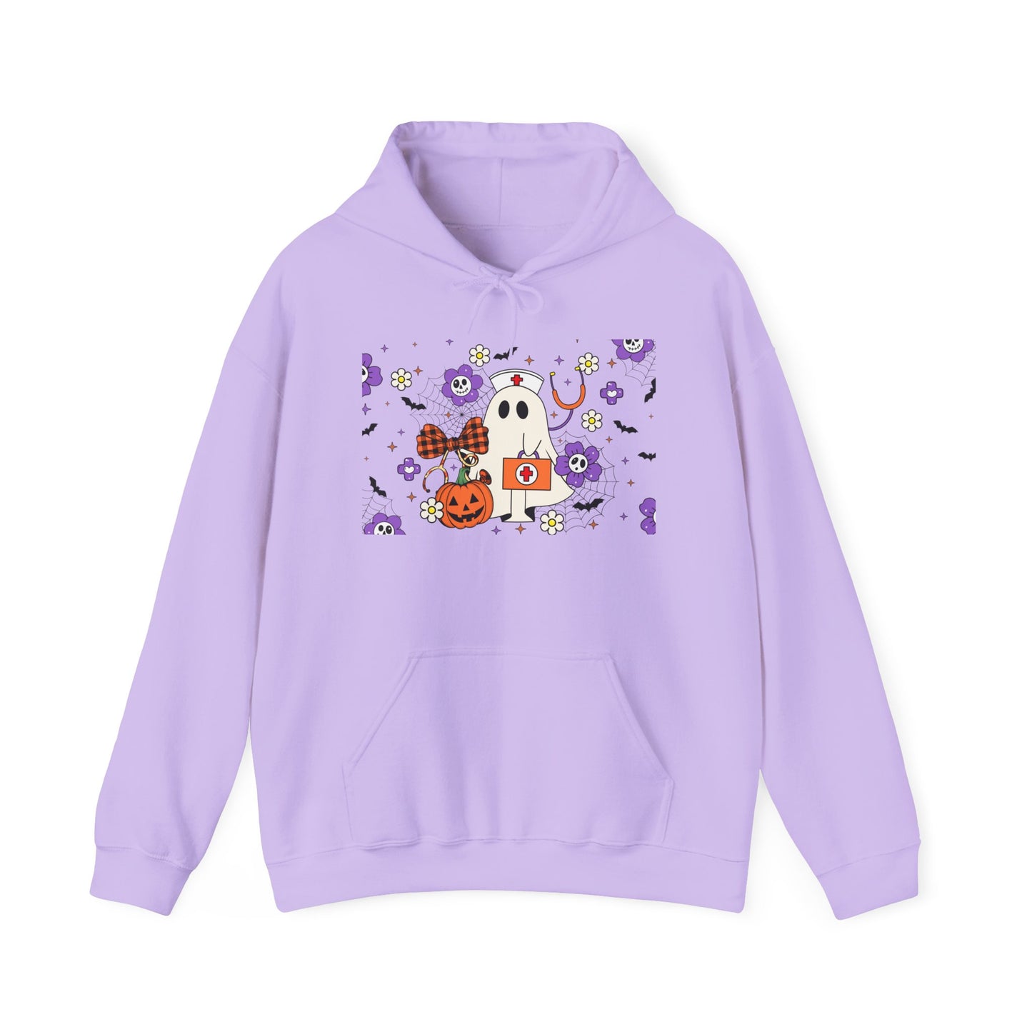 Heavy Blend Hoodie - Medical / Halloween Ghost with Medical Stuff (01a)