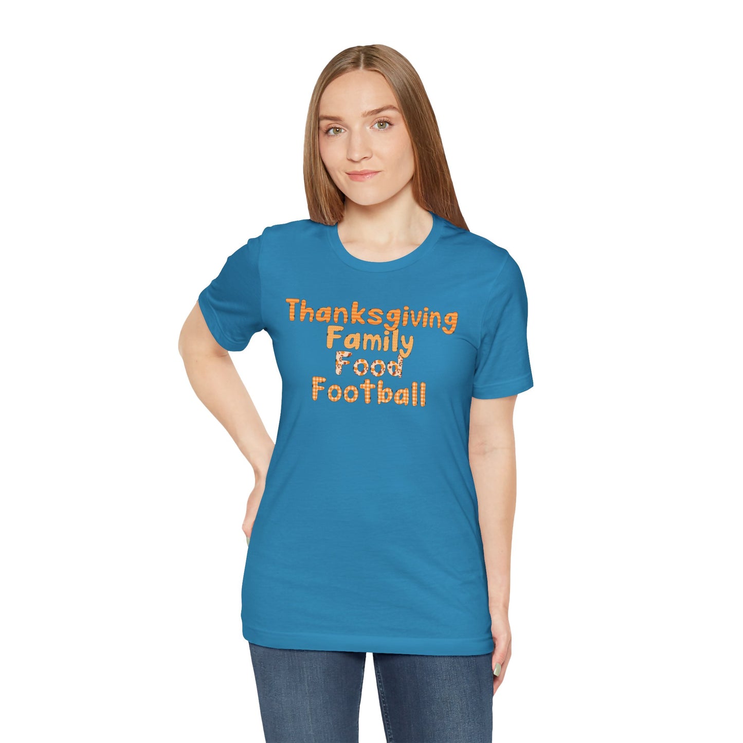 T-shirt - Thanksgiving - Family Food Football (01a)