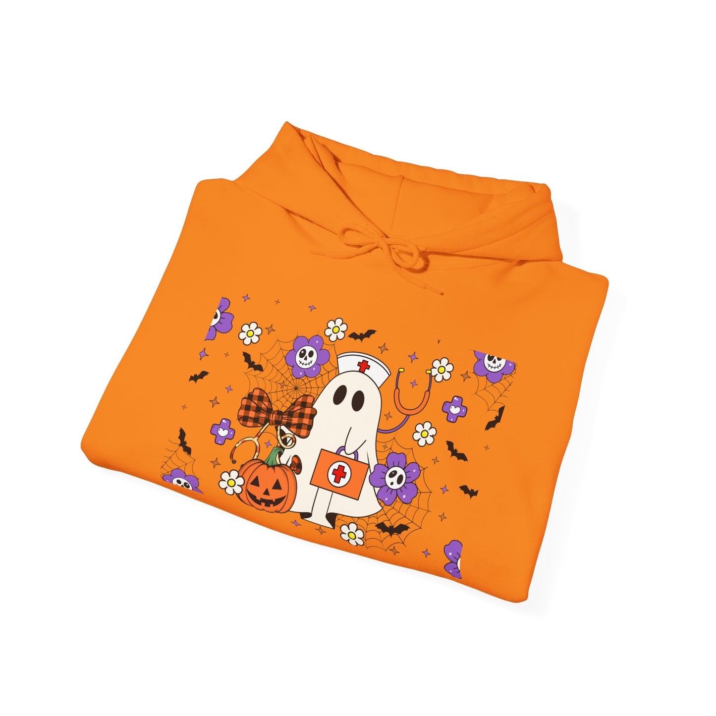 Heavy Blend Hoodie - Medical / Halloween Ghost with Medical Stuff (01a)