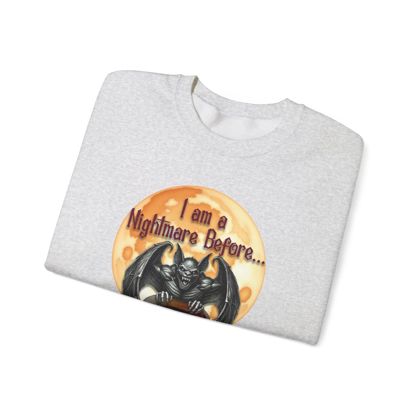 Sweatshirt - Halloween - Nightmare Before Coffee (1a) - Front Only