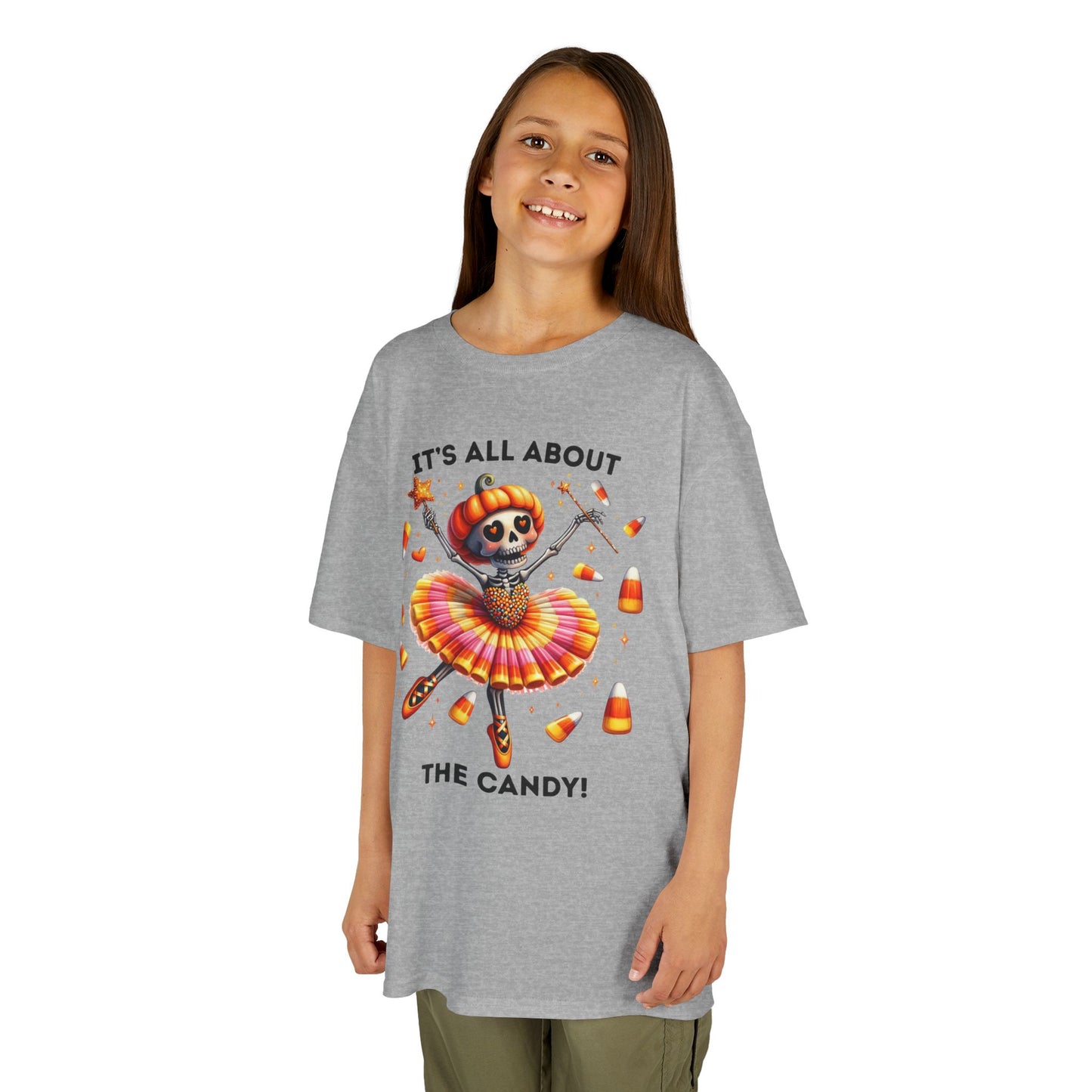 Child Tee - Halloween / Ballet Skeleton - It's all about the Candy! (02a)