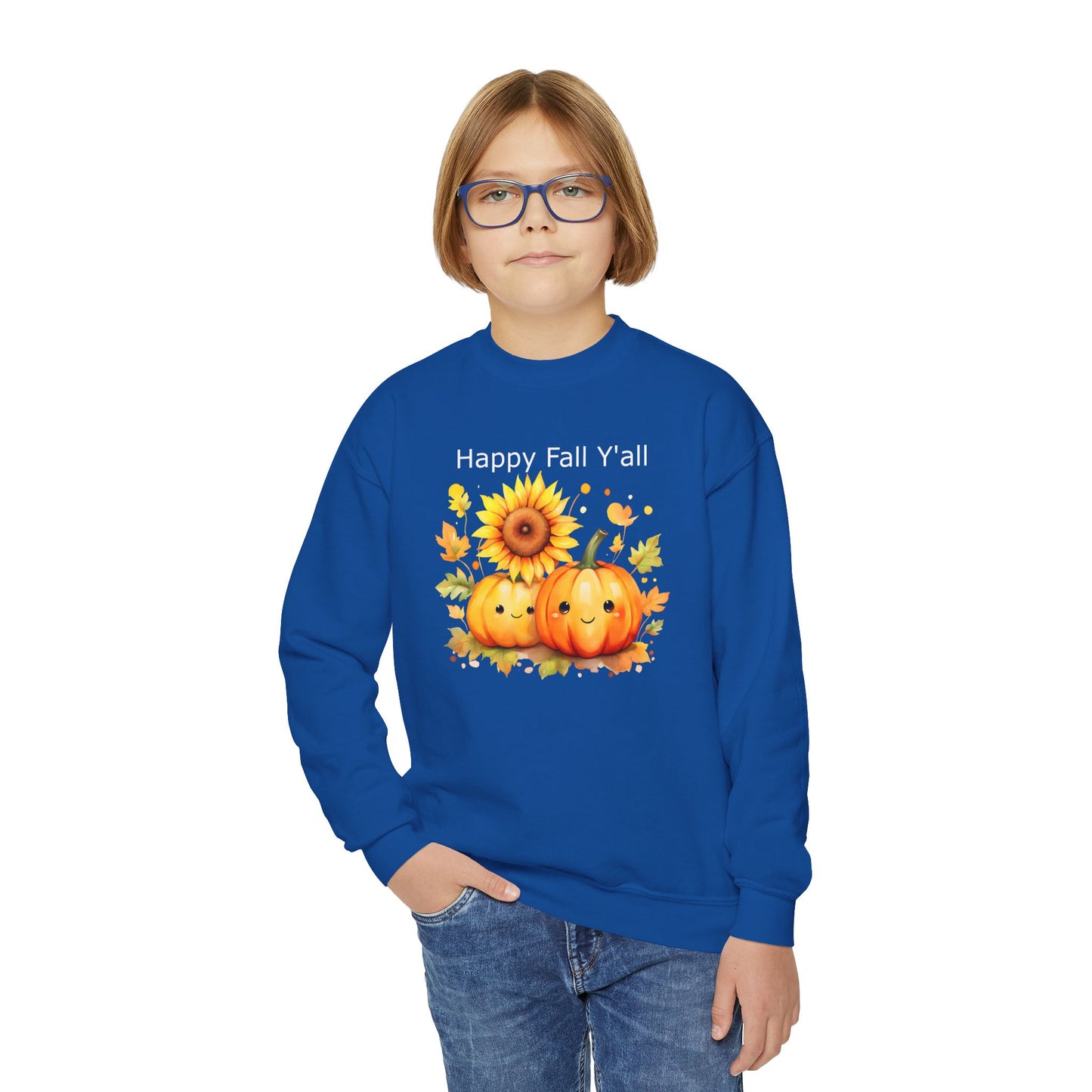 Child Sweatshirt - Autumn - Happy Fall Y'All (01)