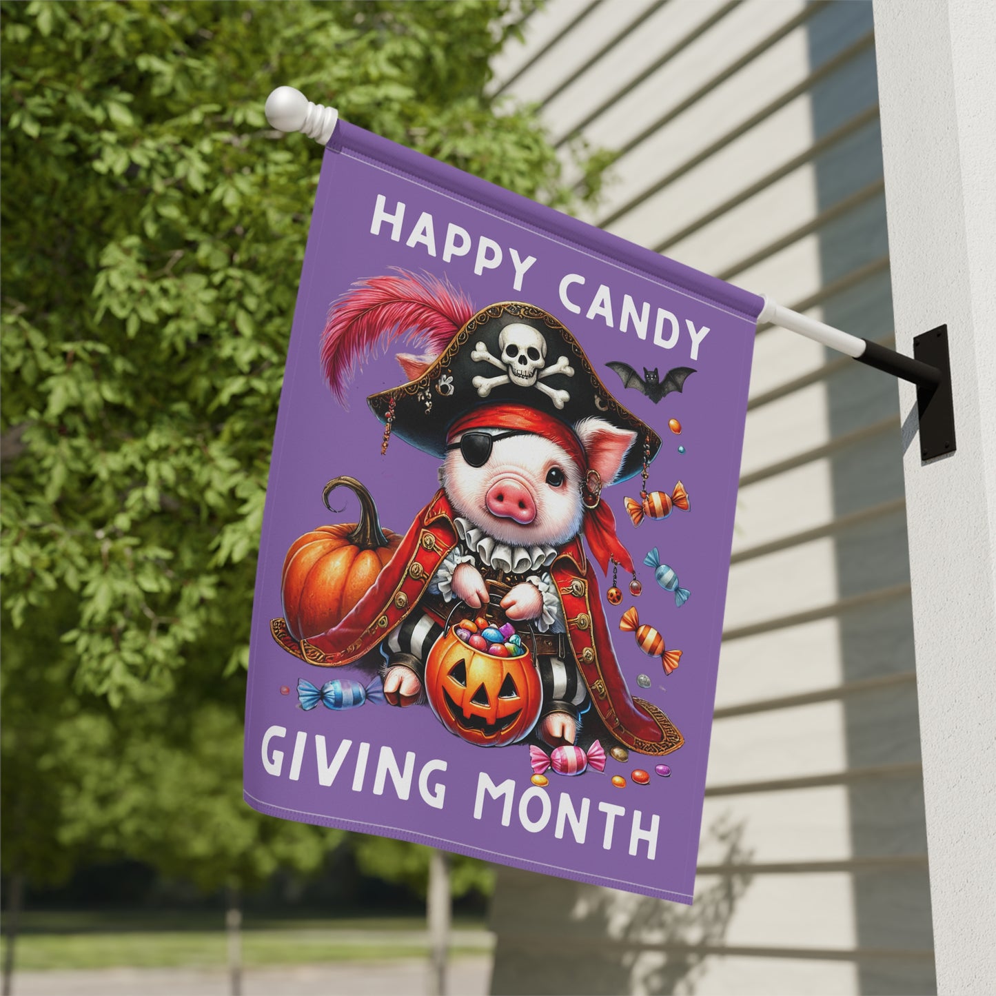 Garden Flag - Halloween - Happy Candy Giving Month (04a)