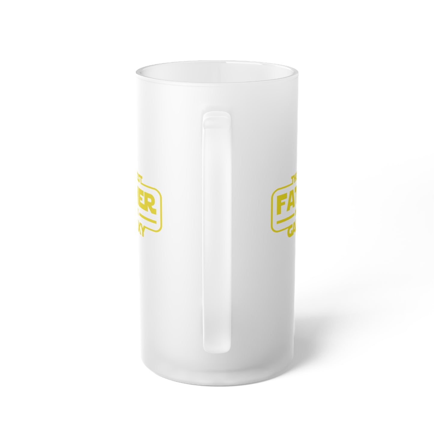 Frosted Glass Beer Mug - Dad - Best Father in Galaxy (1)