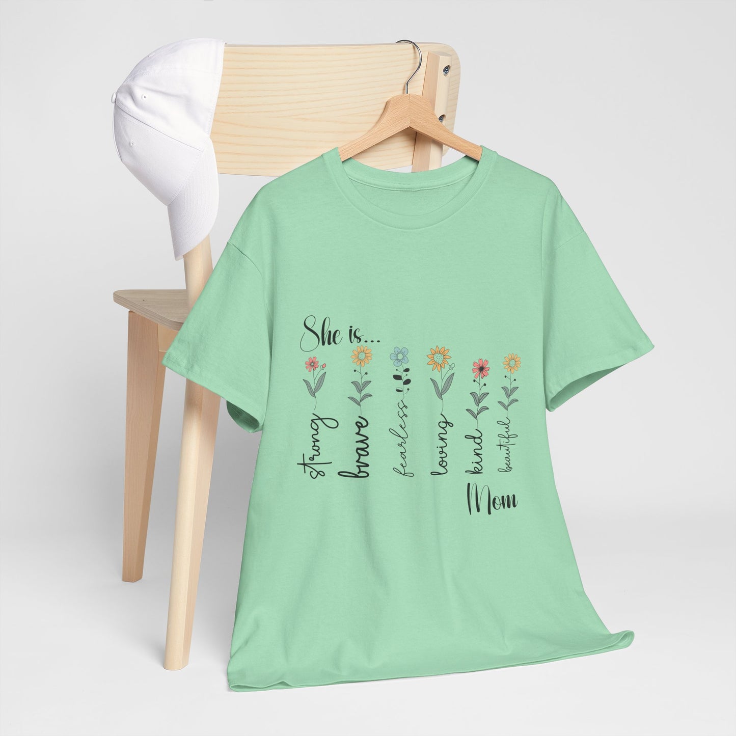 T-Shirt – Mom - Strong, Brave, Beautiful Floral Design