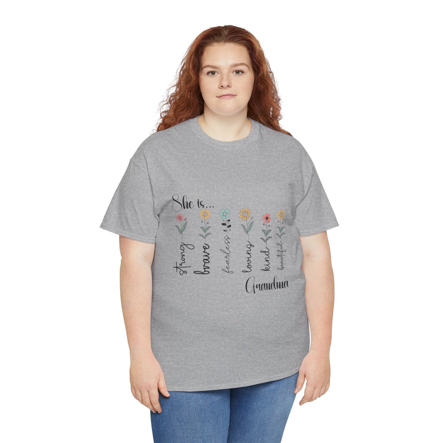 T-Shirt – Grandma - Strong, Brave, Beautiful Floral Design