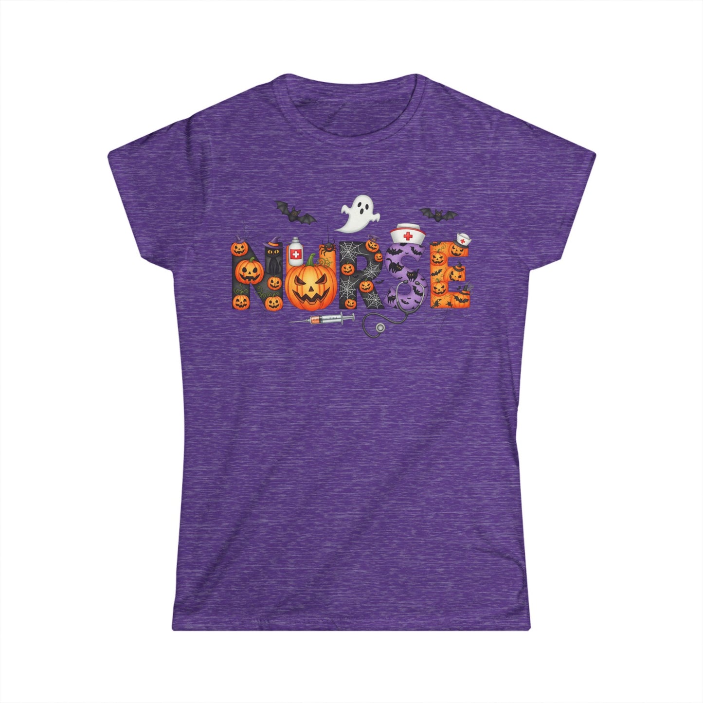 Female T-Shirt - Nurse / Halloween - Nurse w Halloween Decor (01a)