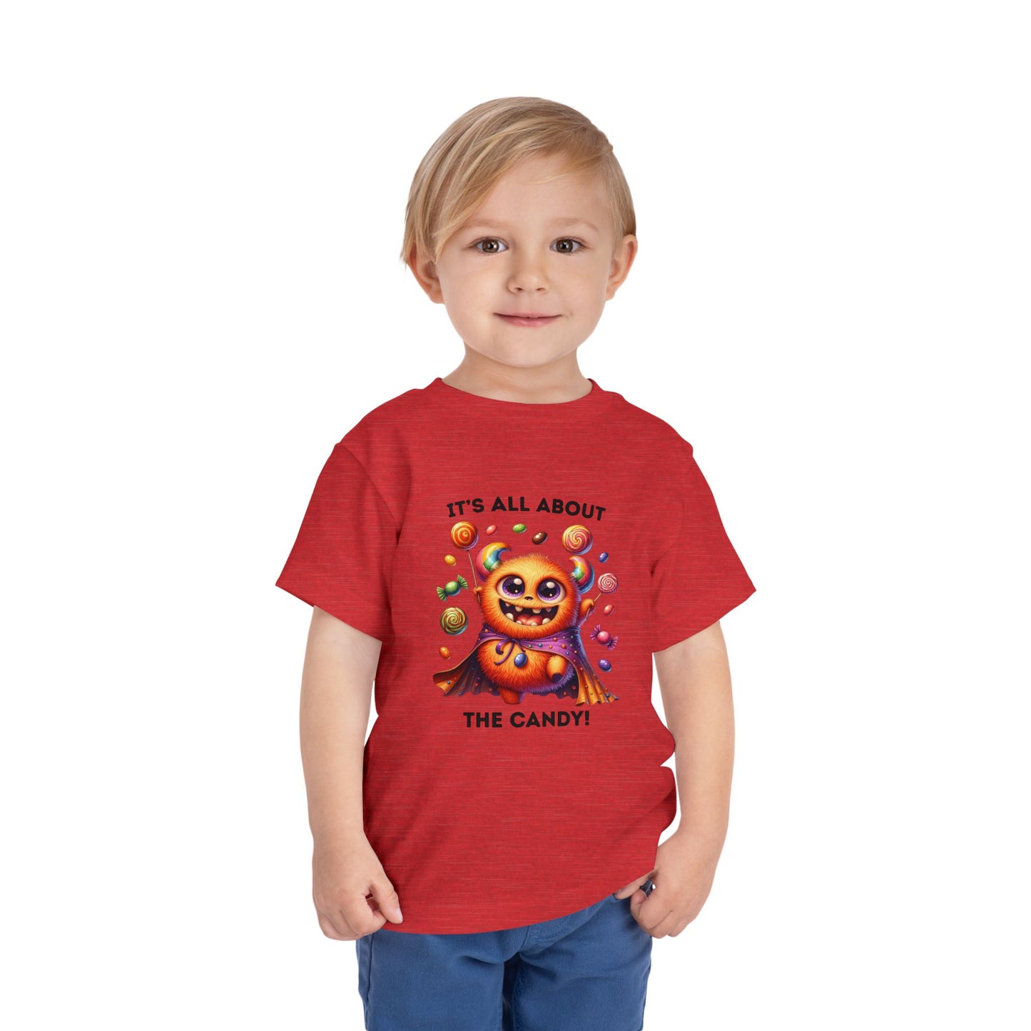 Toddler Tee - Halloween / Monster - It's all about the Candy! (01a)