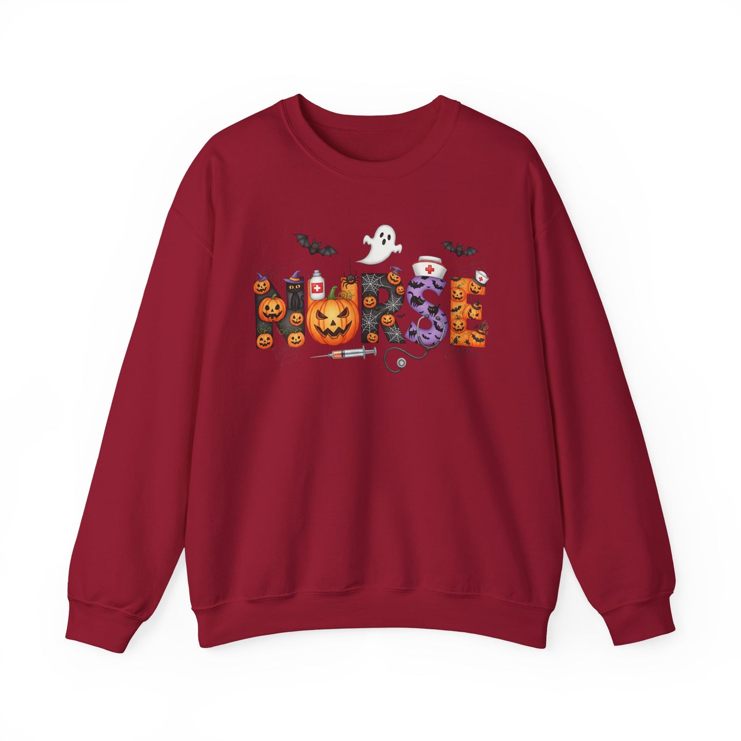 Sweatshirt - Nurse / Halloween - Nurse w Halloween Decor (01a)