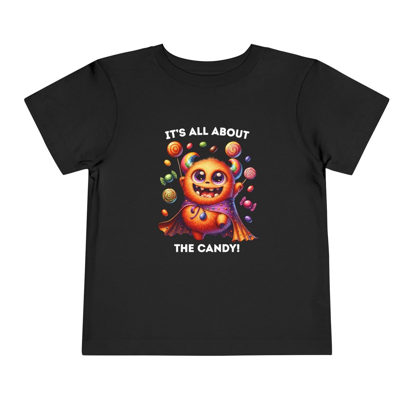 Toddler Tee - Halloween / Monster - It's all about the Candy! (01a)