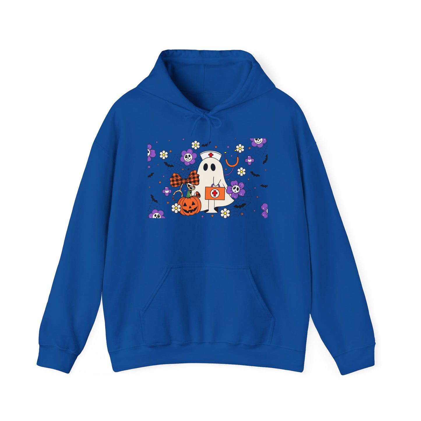 Heavy Blend Hoodie - Medical / Halloween Ghost with Medical Stuff (01a)
