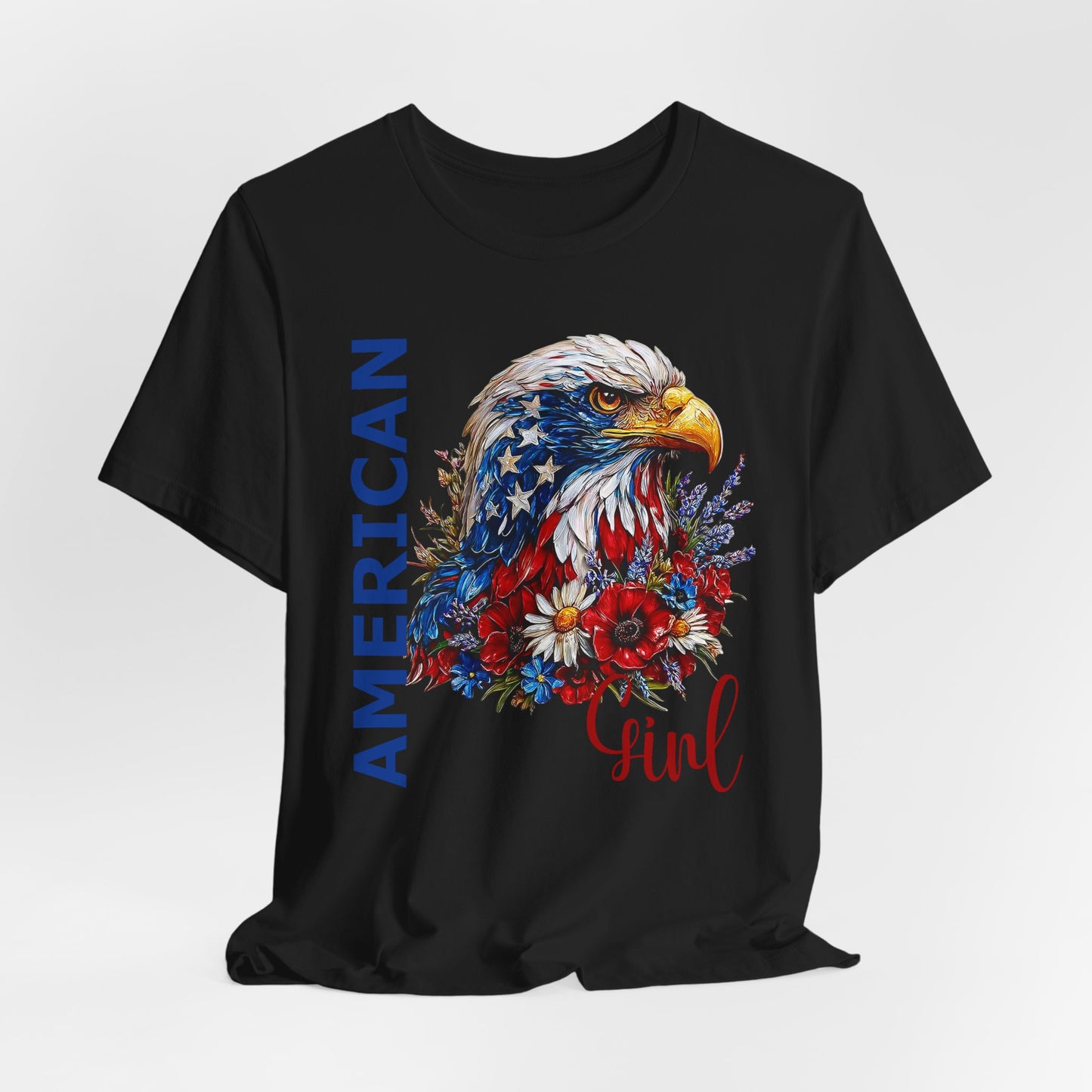 T-Shirt - American - American Girl with Eagle 01