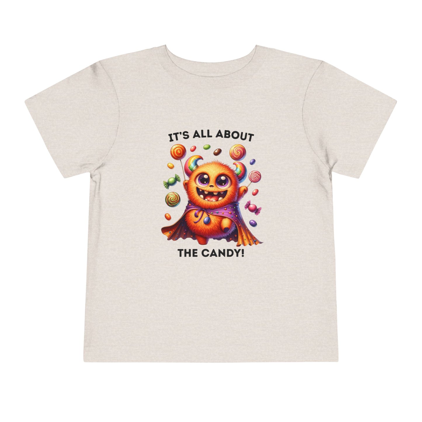 Toddler Tee - Halloween / Monster - It's all about the Candy! (01a)