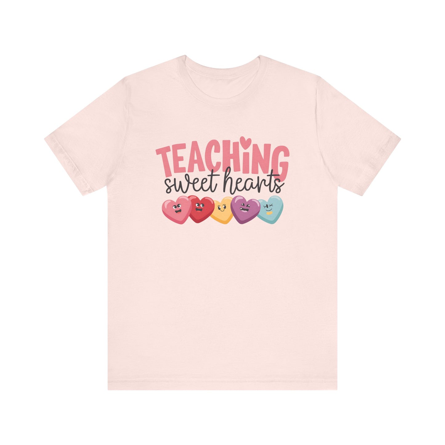 T-Shirt - Teacher / Valentine - Teaching Sweet Hearts (01) - Light colors