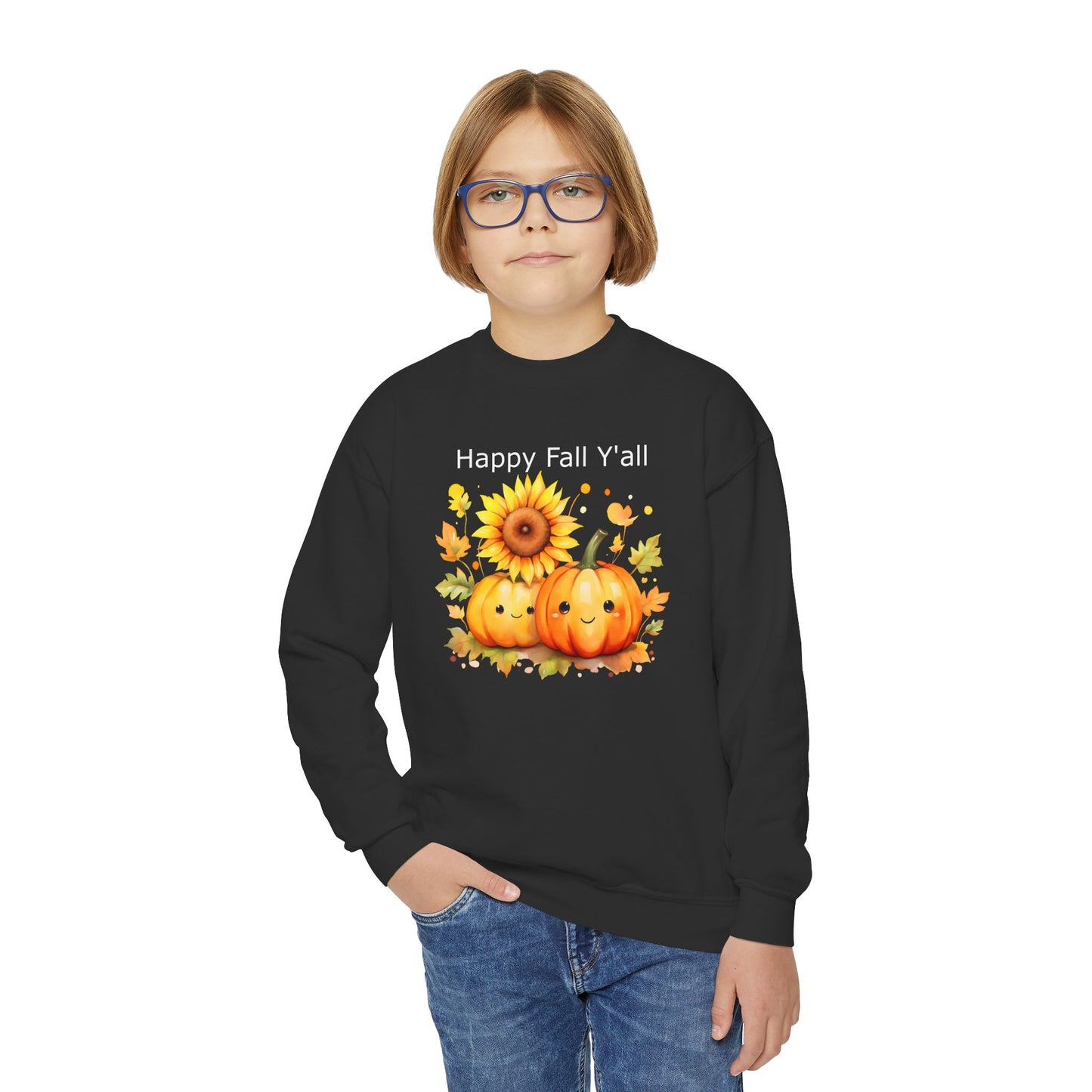Child Sweatshirt - Autumn - Happy Fall Y'All (01)