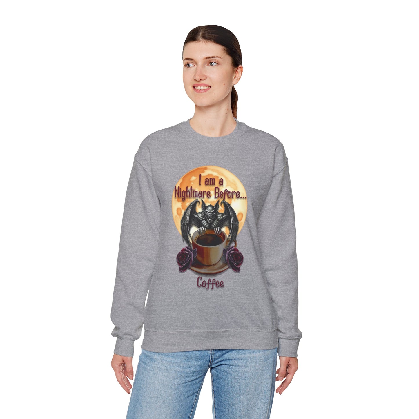 Sweatshirt - Halloween - Nightmare Before Coffee (1a) - Front Only