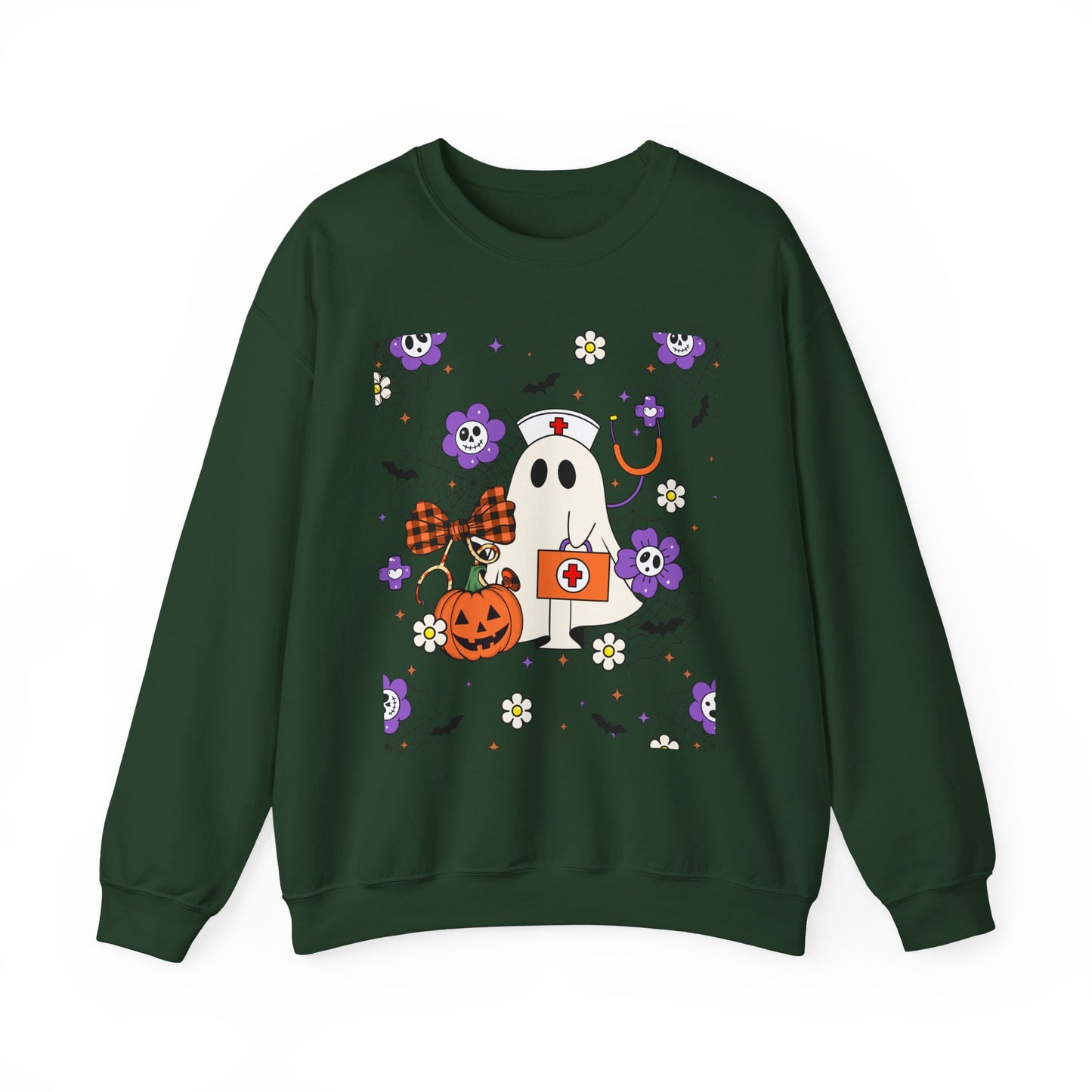 Sweatshirt - Medical / Halloween Ghost with Medical Stuff (01a)