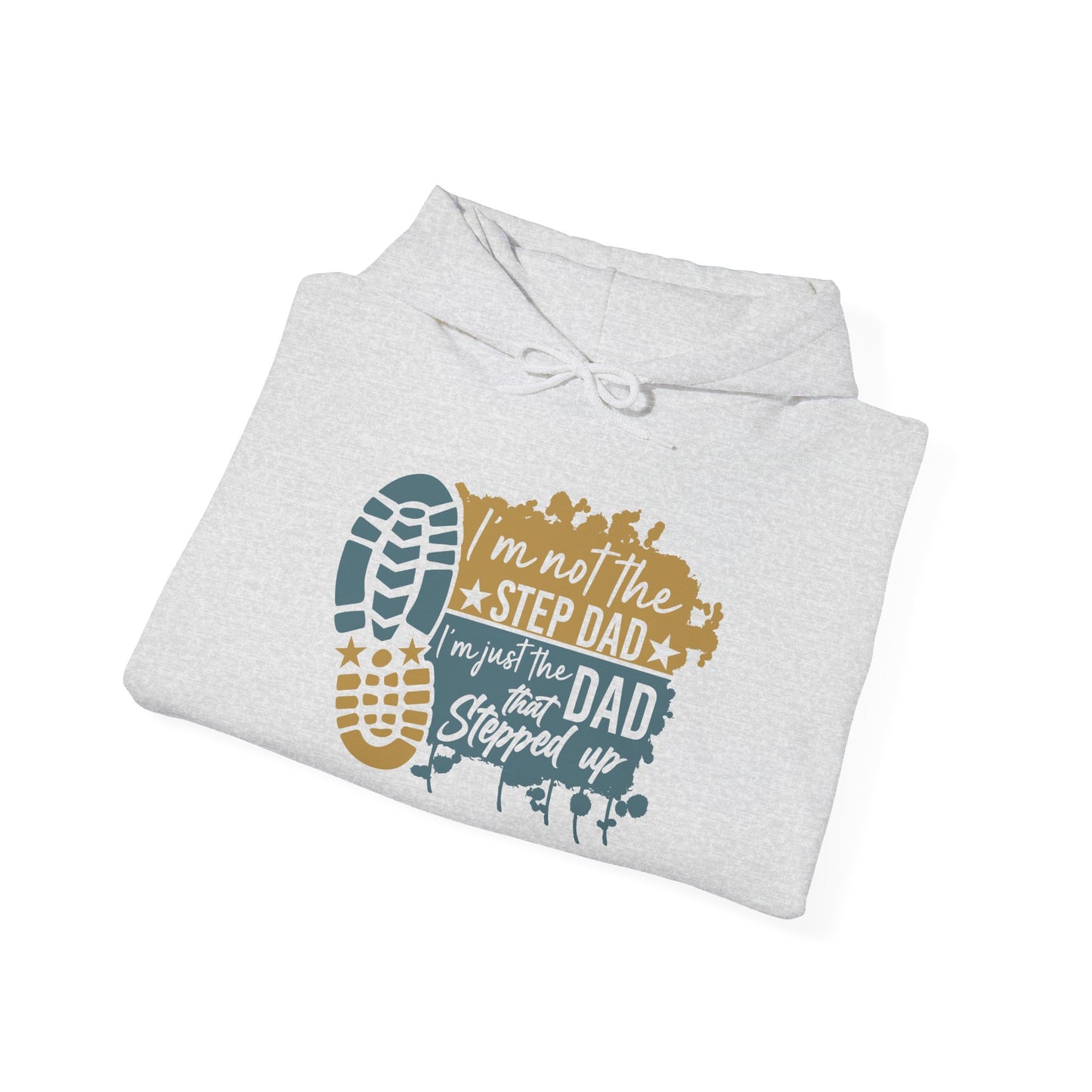 Hoodie - Dad - Just the dad that stepped up (1) - Blue and Yellow
