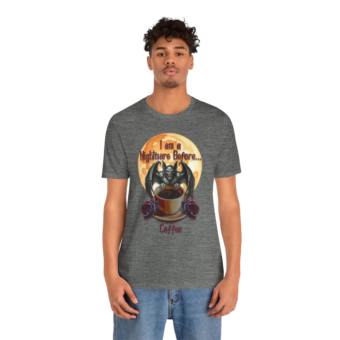 T-shirt - Halloween - Nightmare Before Coffee (1a) - Front Only