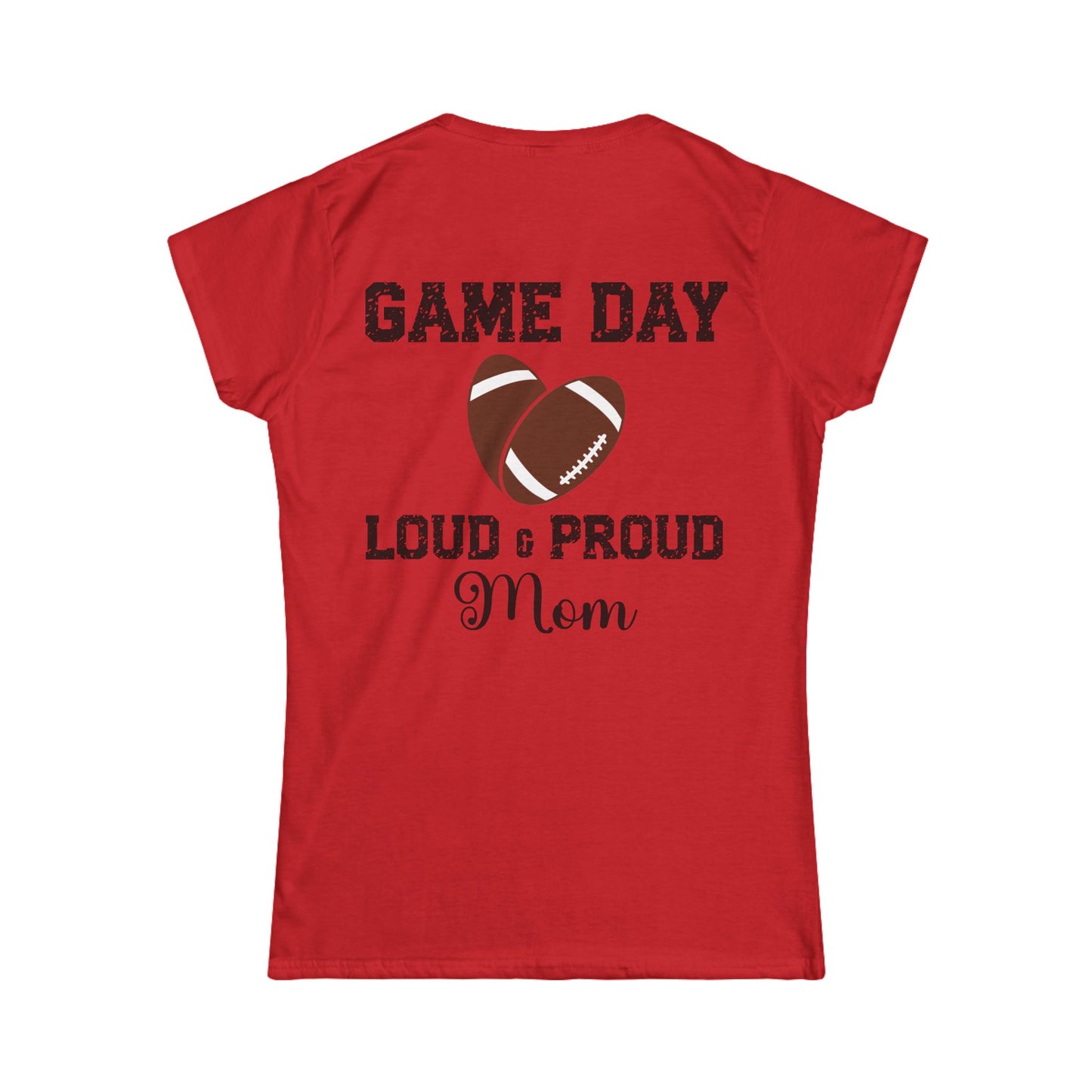 Female T-Shirt - Football - Loud & Proud Mom (01a)