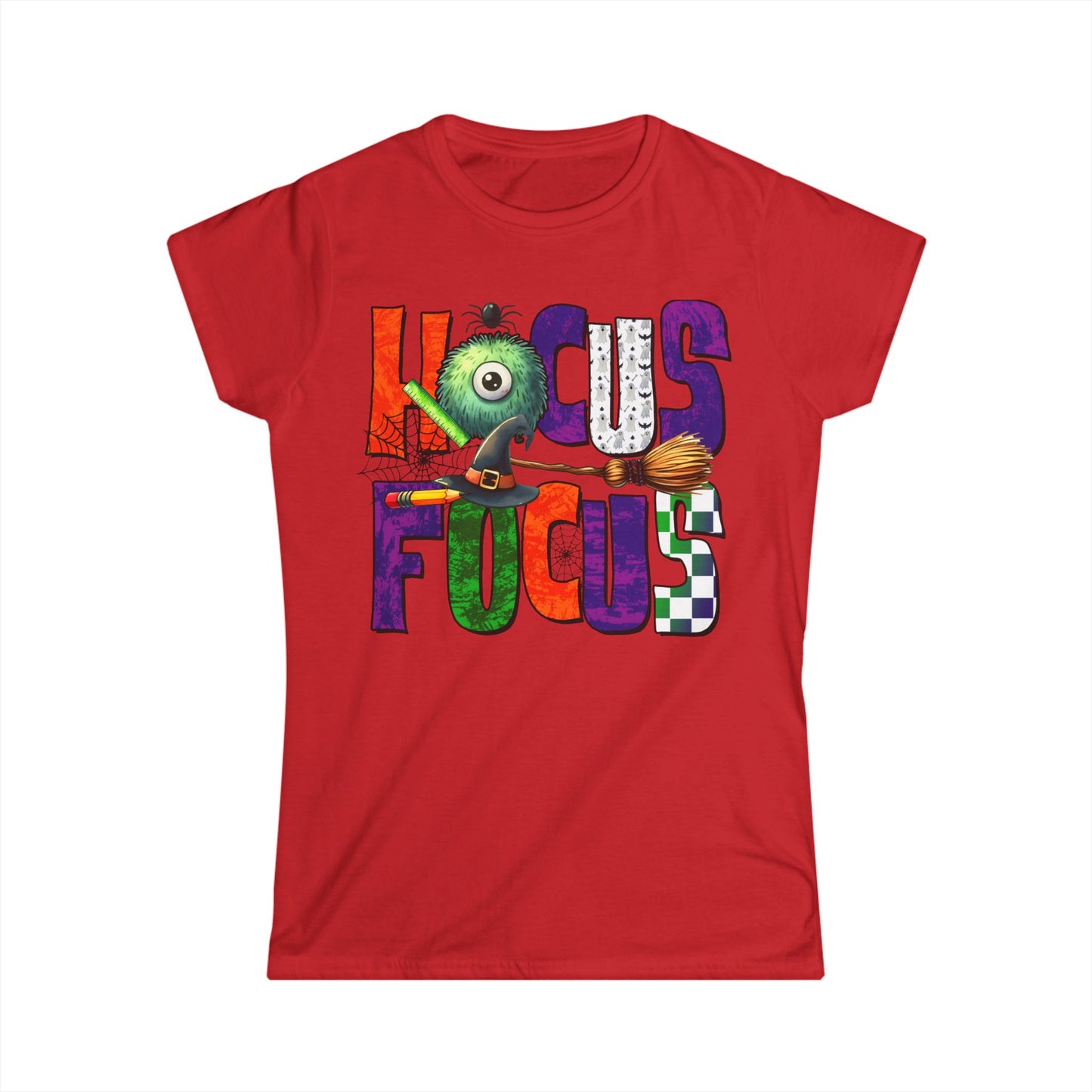 Female T-Shirt - Teacher / Halloween - Hocus Focus (01a)