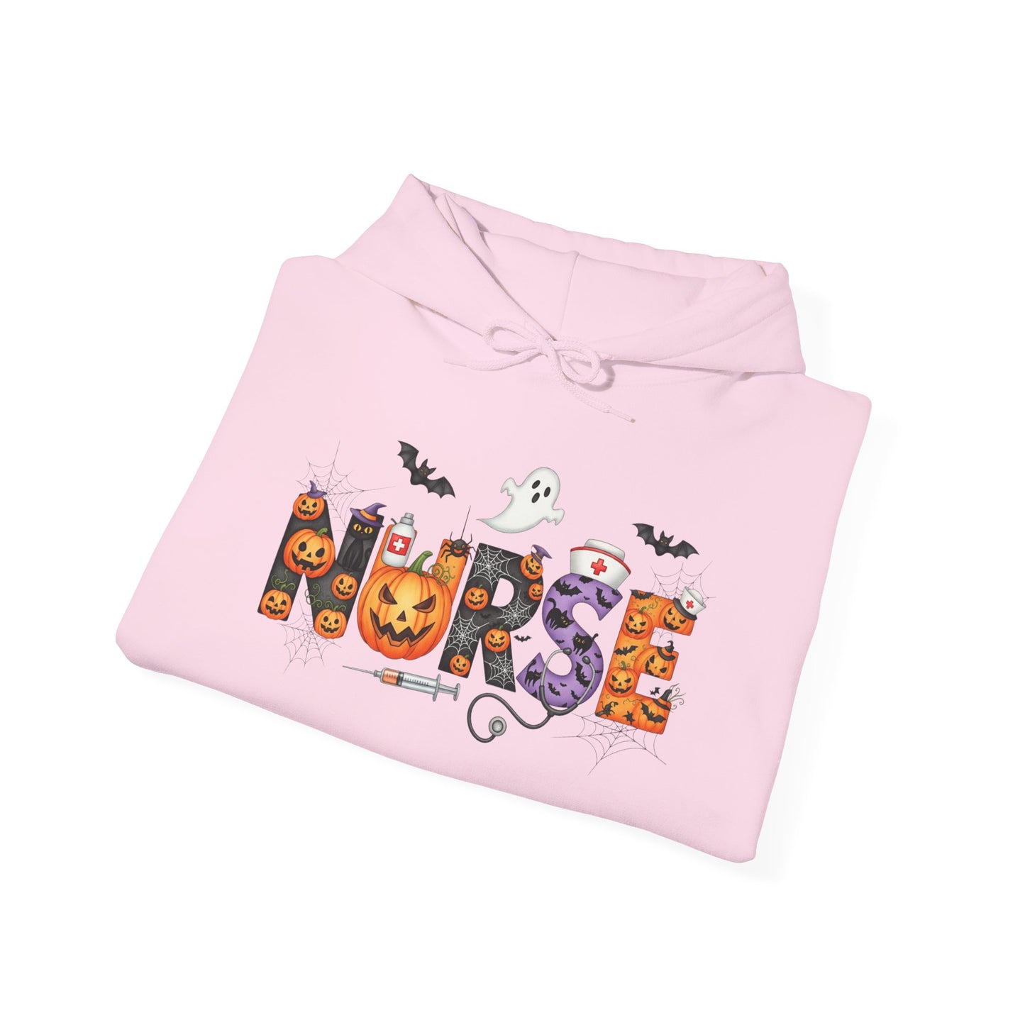 Heavy Blend Hoodie - Nurse / Halloween - Nurse w Halloween Decor (01a)