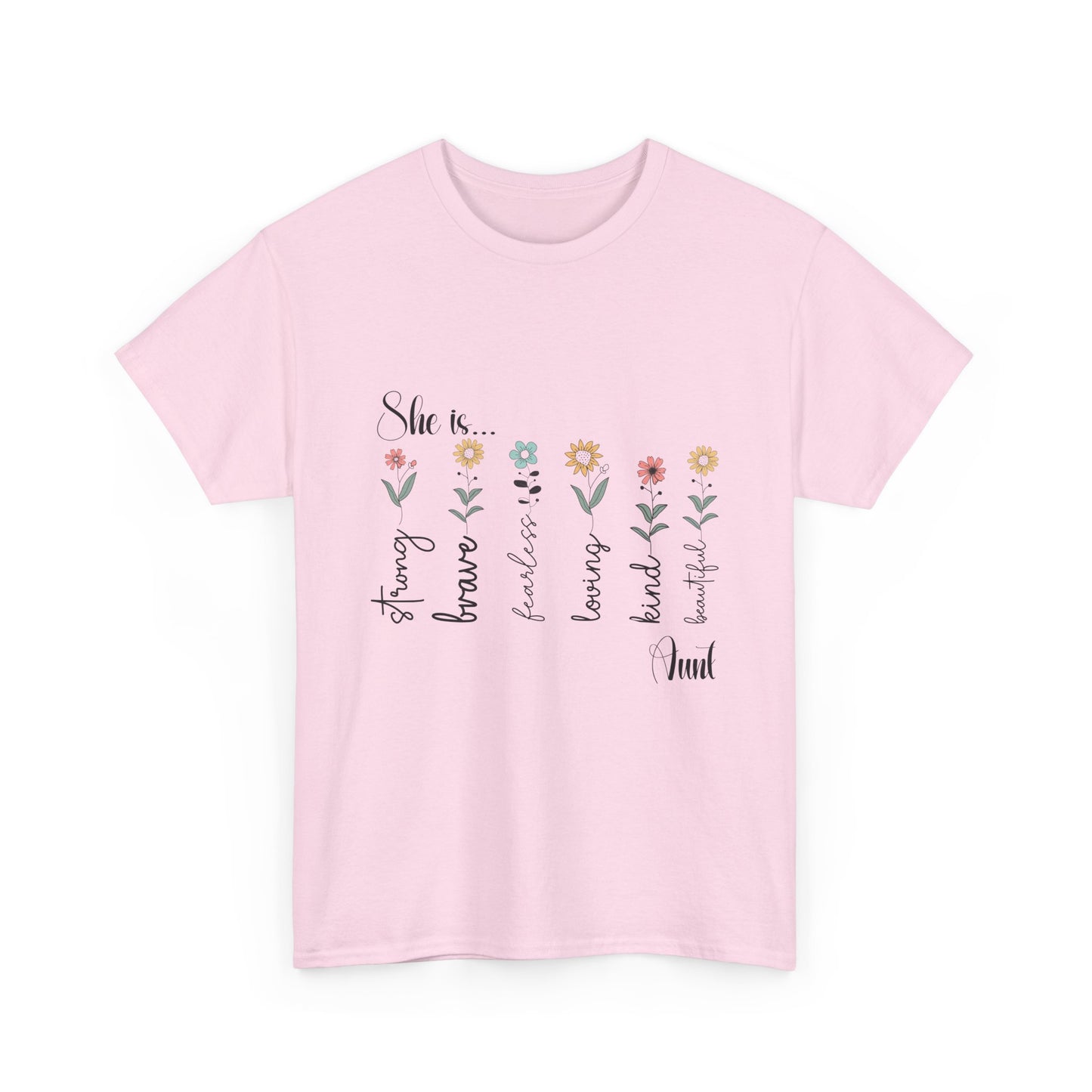 T-Shirt – Aunt - Strong, Brave, Beautiful Floral Design