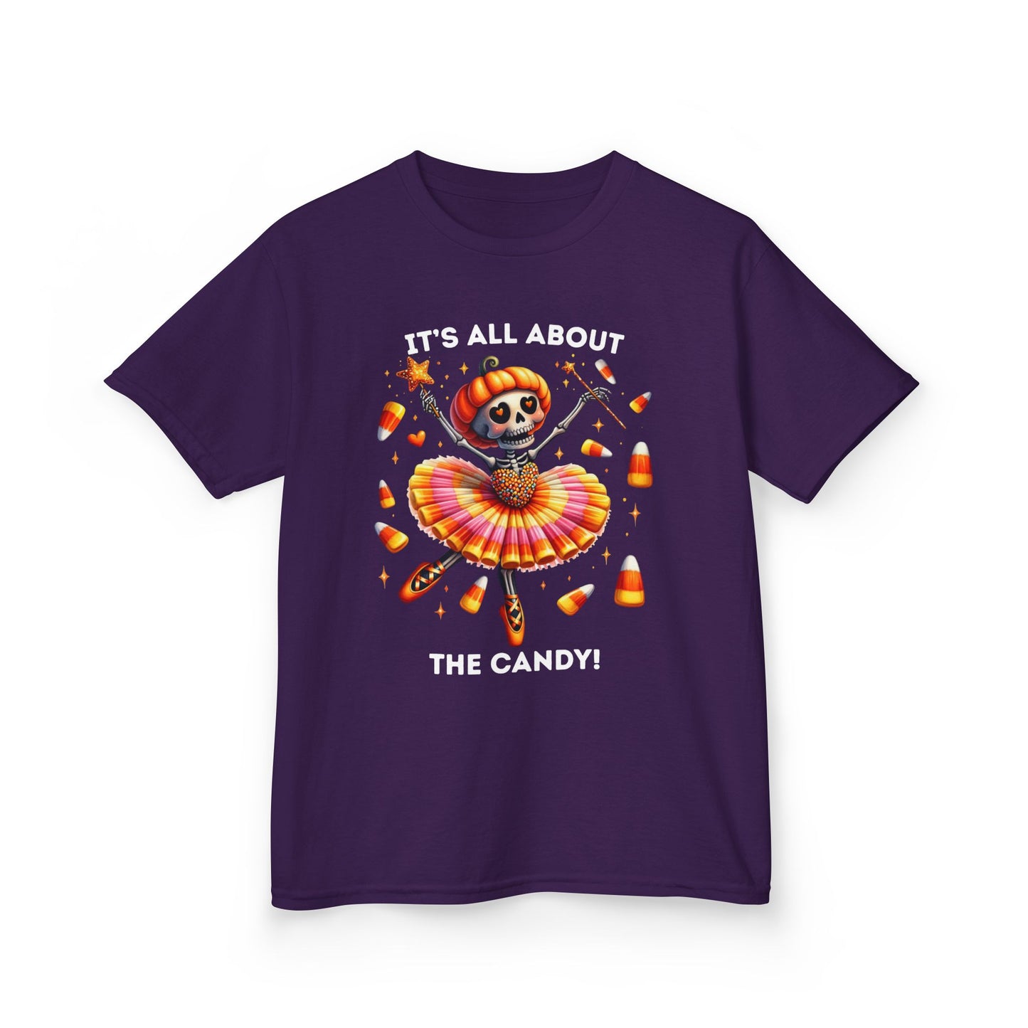 Child Tee - Halloween / Ballet Skeleton - It's all about the Candy! (02a)