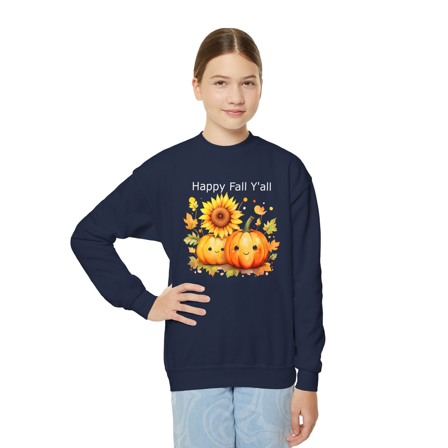 Child Sweatshirt - Autumn - Happy Fall Y'All (01)