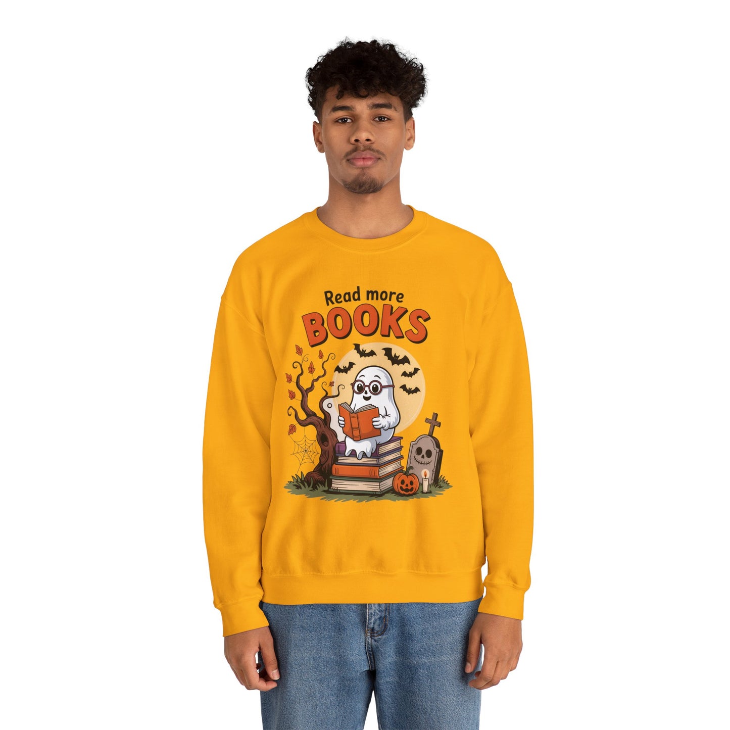 Sweatshirt - Teacher / Halloween - Read More Books (1a)