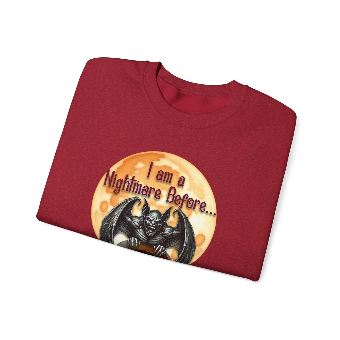 Sweatshirt - Halloween - Nightmare Before Coffee (1a) - Front Only