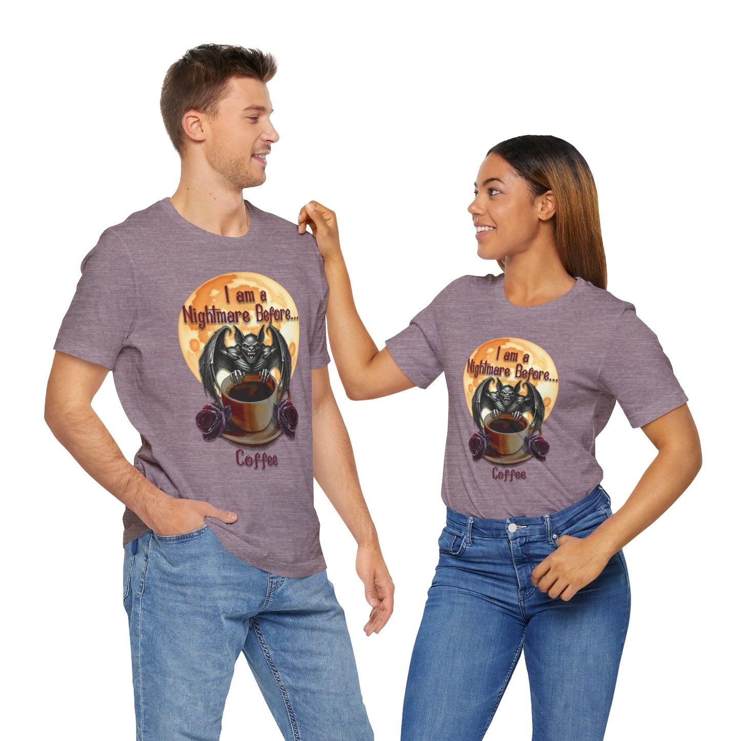 T-shirt - Halloween - Nightmare Before Coffee (1a) - Front Only