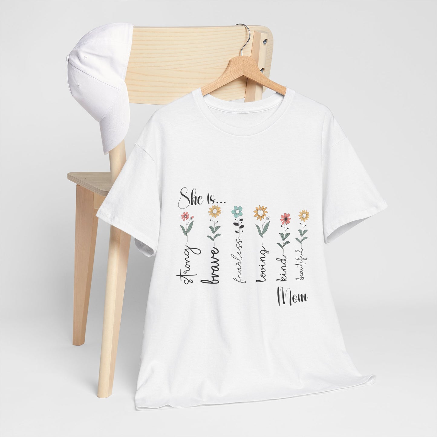 T-Shirt – Mom - Strong, Brave, Beautiful Floral Design
