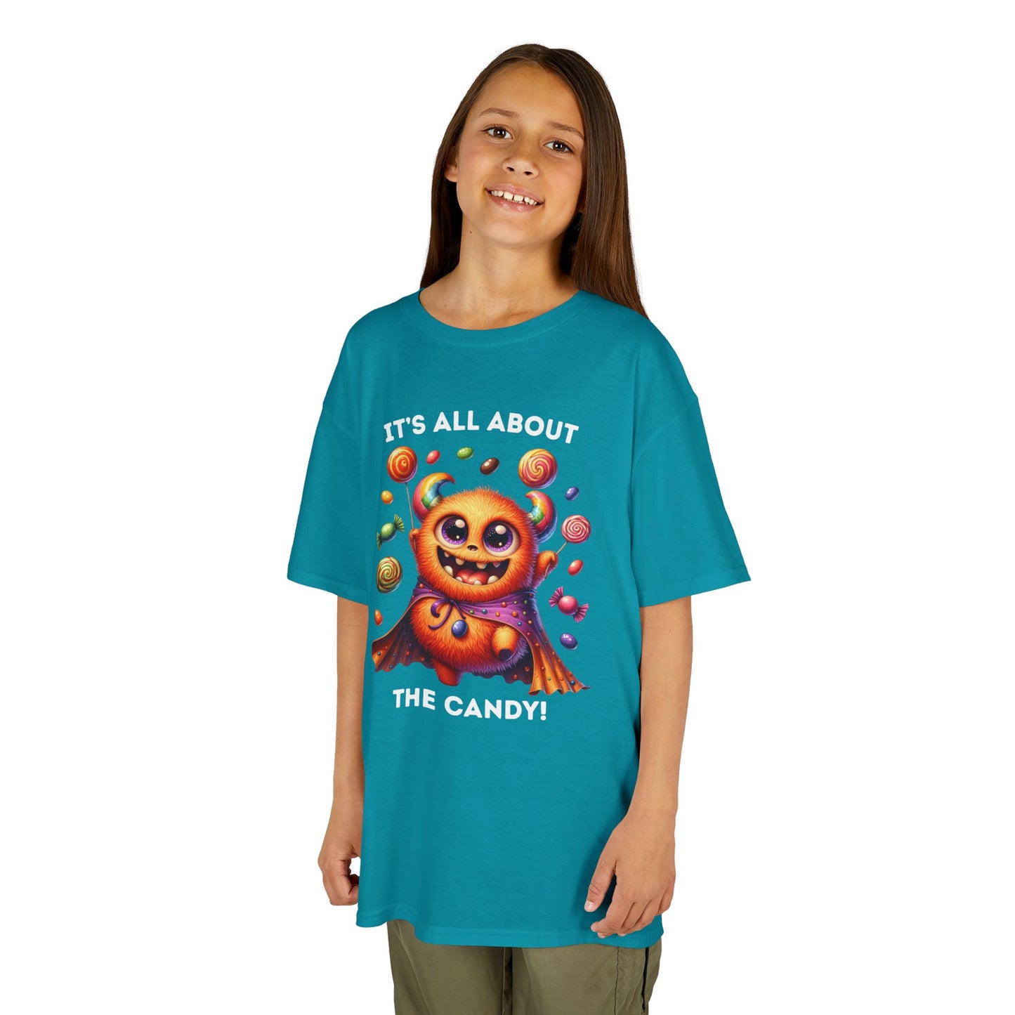 Child Tee - Halloween / Monster - It's all about the Candy! (01a)
