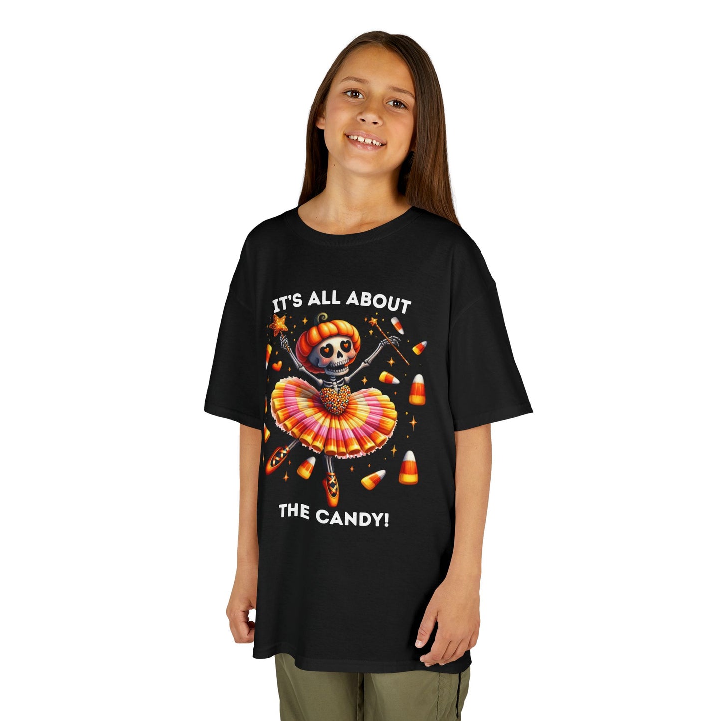 Child Tee - Halloween / Ballet Skeleton - It's all about the Candy! (02a)