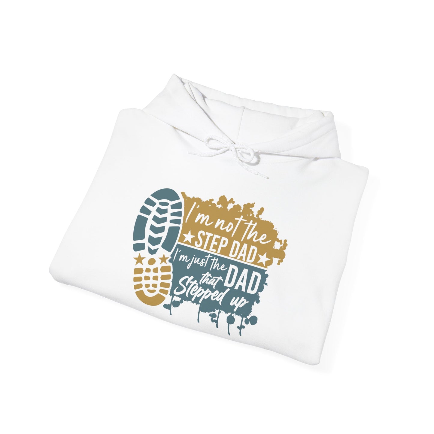 Hoodie - Dad - Just the dad that stepped up (1) - Blue and Yellow
