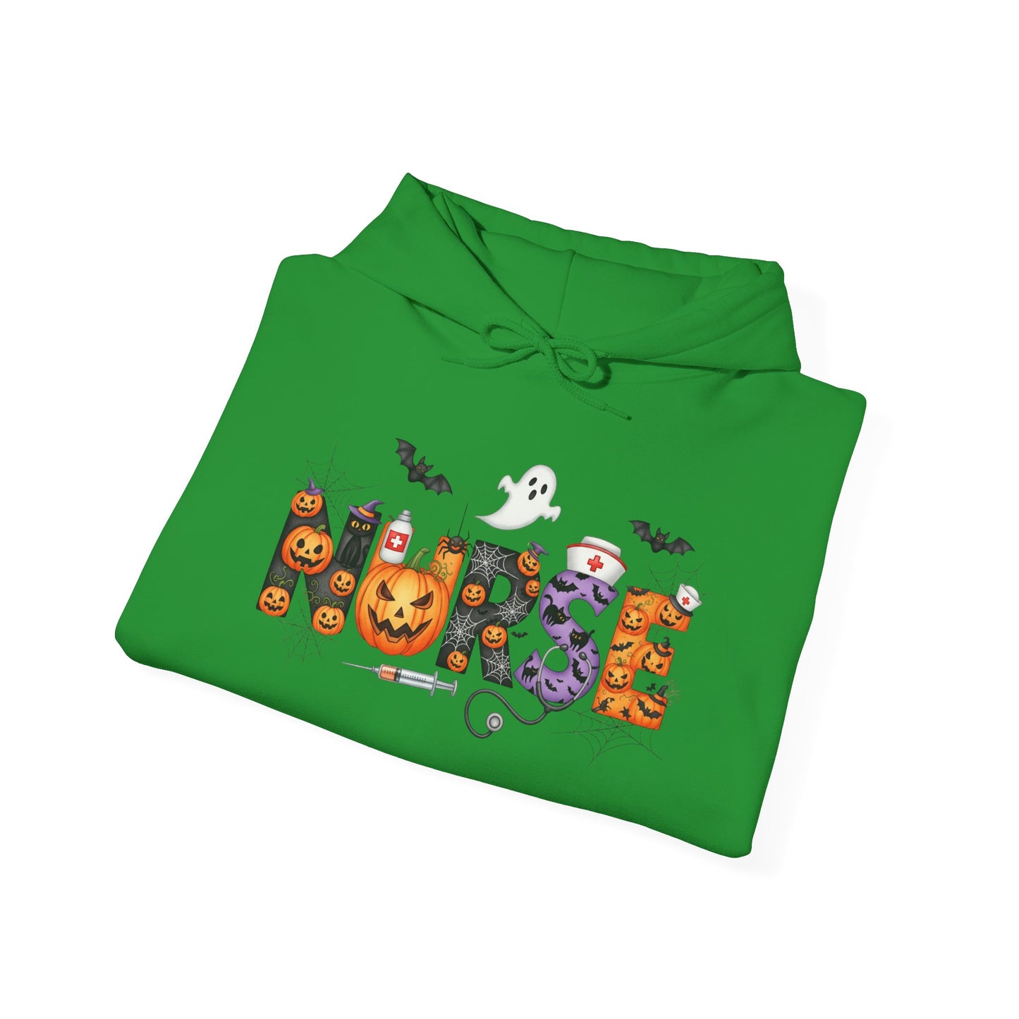 Heavy Blend Hoodie - Nurse / Halloween - Nurse w Halloween Decor (01a)