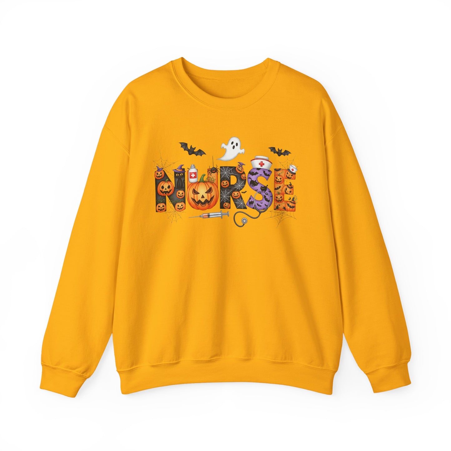 Sweatshirt - Nurse / Halloween - Nurse w Halloween Decor (01a)