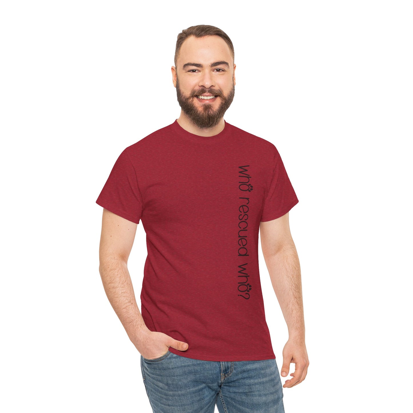 T-Shirt - Animal Lover - 'Who Rescued Who?'