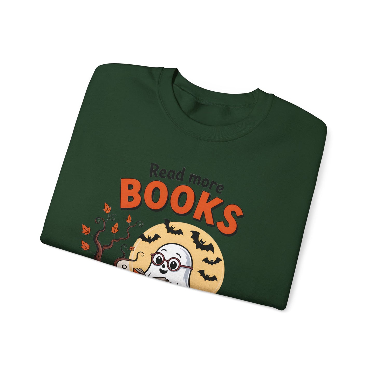 Sweatshirt - Teacher / Halloween - Read More Books (1a)