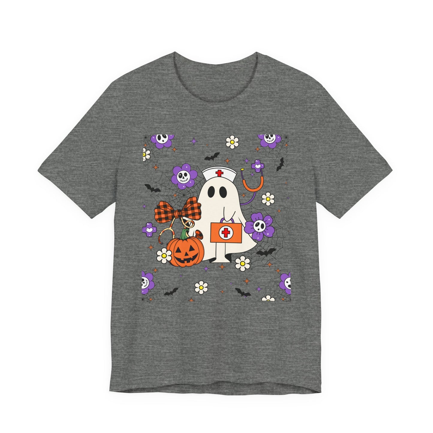 T-Shirt - Medical / Halloween Ghost with Medical Stuff (01a)