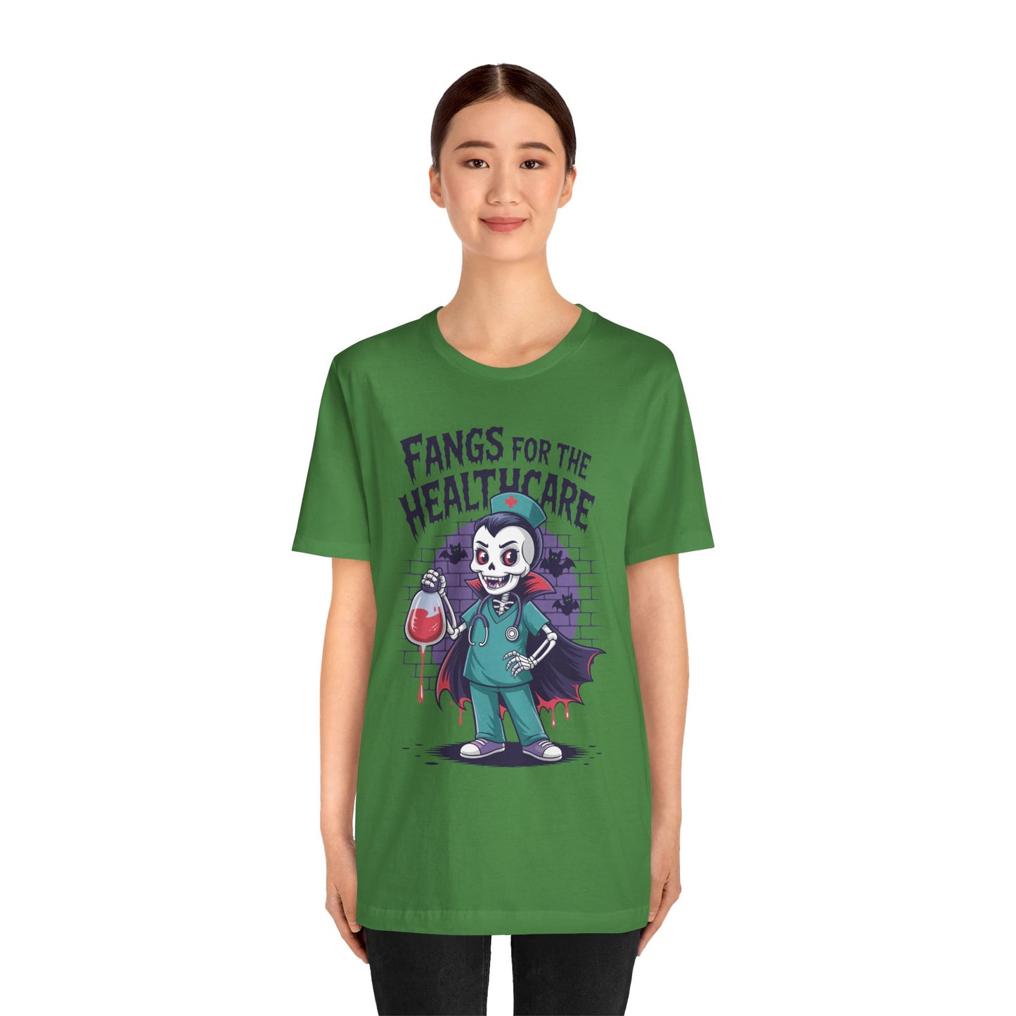 T-Shirt - Medical / Halloween - Fangs for the Healthcare (01a)