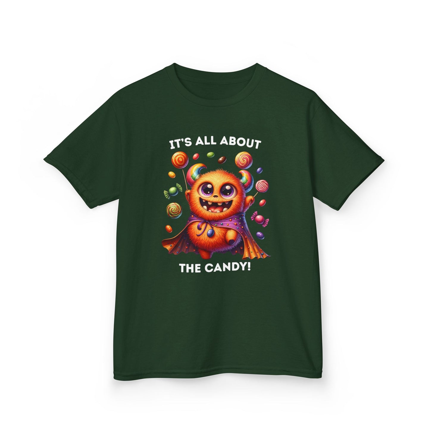Child Tee - Halloween / Monster - It's all about the Candy! (01a)