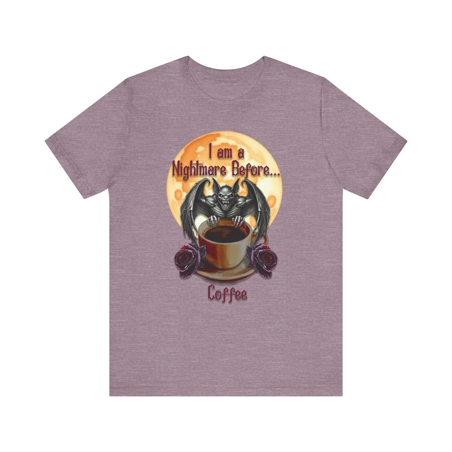 T-shirt - Halloween - Nightmare Before Coffee (1a) - Front Only
