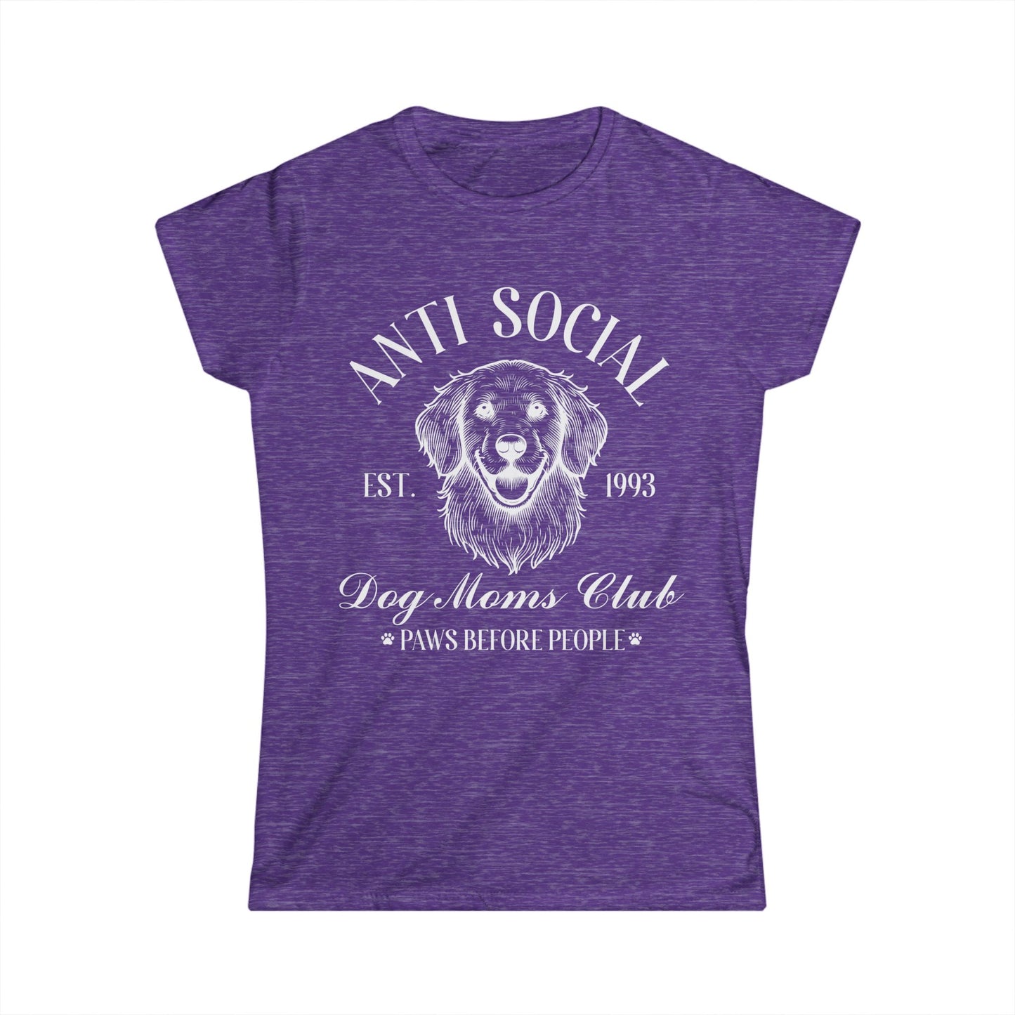 Female T-Shirt - Animal Lover - Anti Social Dog Moms Club (1b)