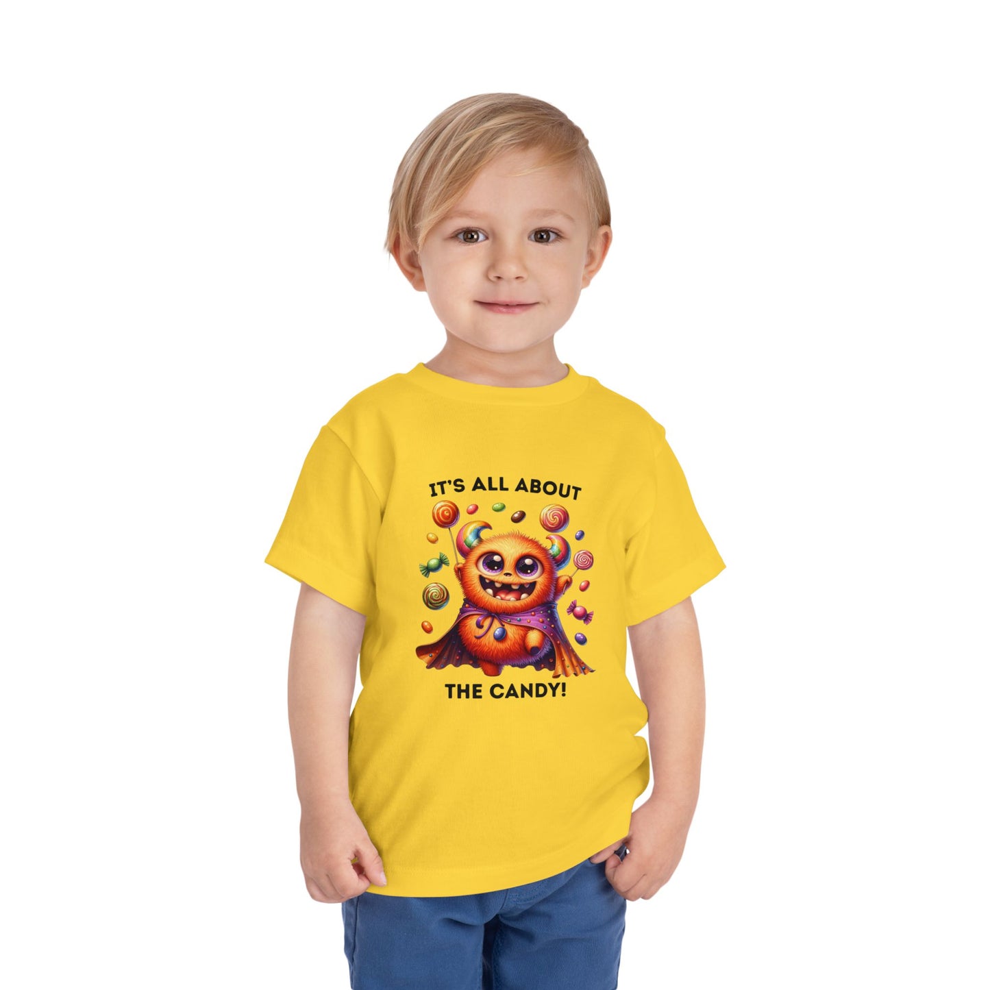 Toddler Tee - Halloween / Monster - It's all about the Candy! (01a)